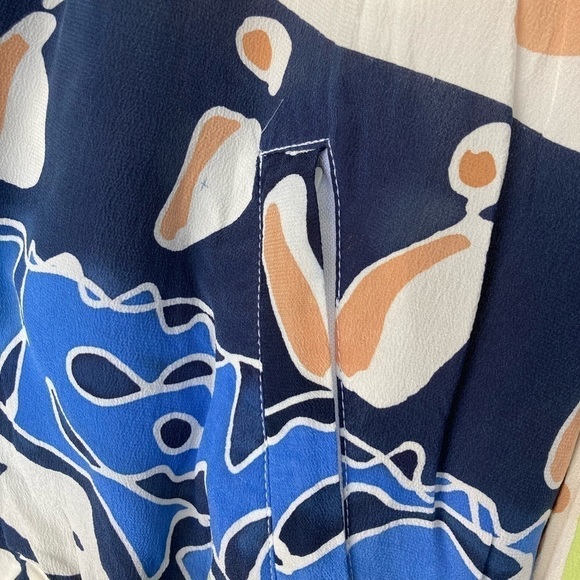 Enrico Uomo Italy Vintage Men’s African Inspired Silk Bomber Jacket 1980’s - Picture 6 of 16